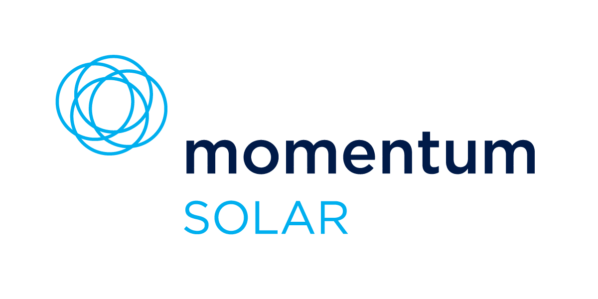 logotipo de la empresa de placas solares de Estados Unidos momentum SOLAR