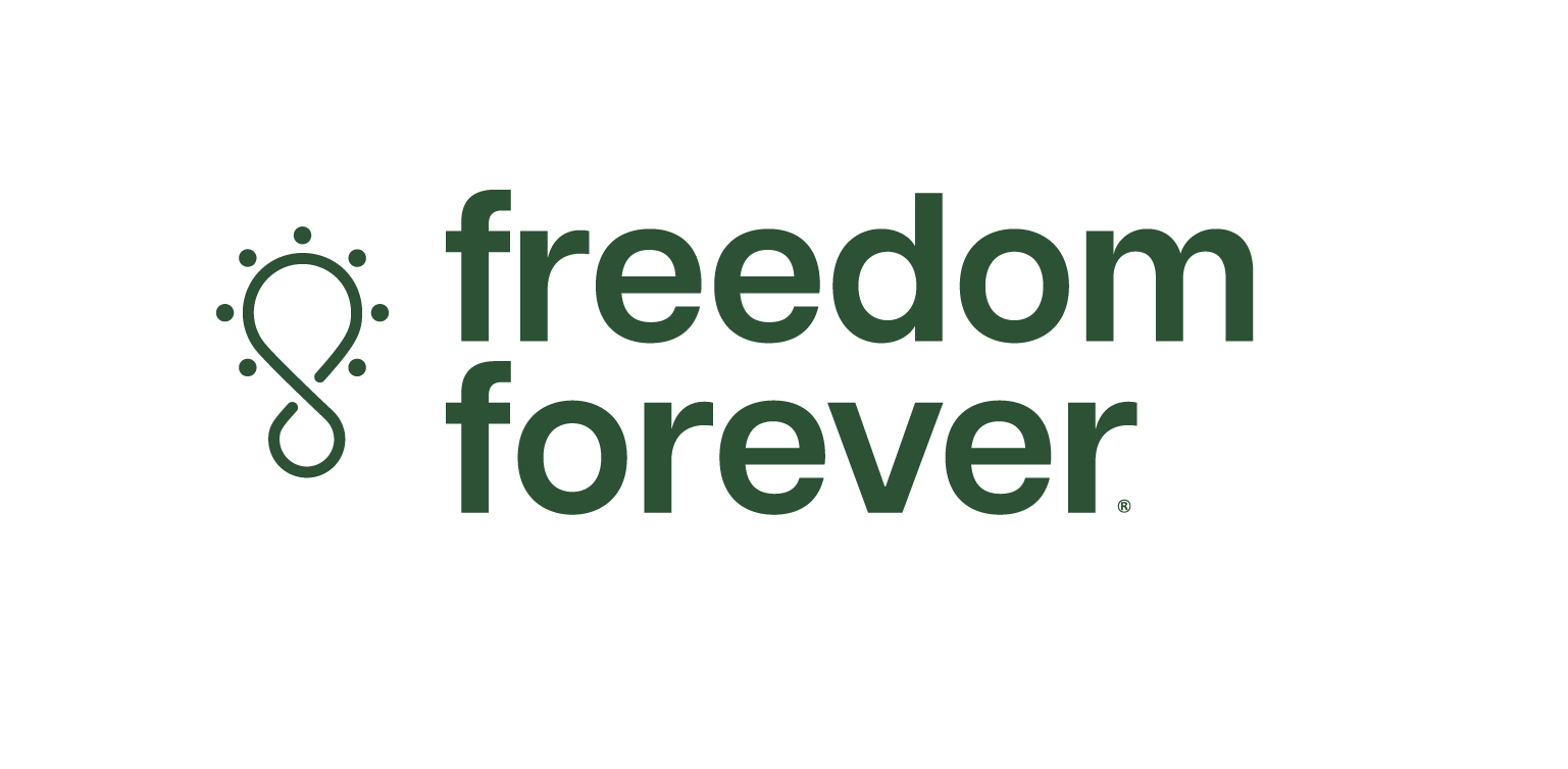 logotipo de la empresa de placas solares de Estados Unidos freedom forever