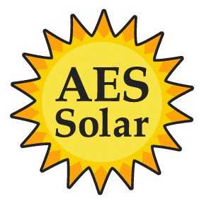 logotipo de la empresa de placas solares AES Solar