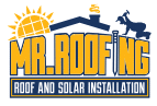 logotipo de la empresa de placas solares de Estados Unidos Mr. Roofing